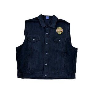 RIP'S BAD RIDE Bikers Against Diabetes XII Mens 2XL Denim Jean Jacket Vest Black
